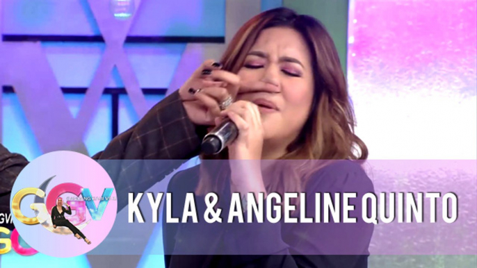 GGV: Vice Ganda playfully poke Angeline's nose while she is singing