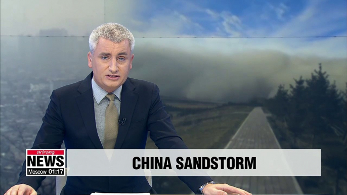 Heavy sandstorm hits China's Gansu Province, expected to affect S. Korea Tuesday