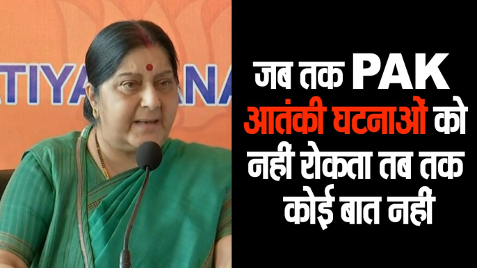 सुषमा बोलीं II EAM Sushma Swaraj tells to pakistan terror and talks can not go together