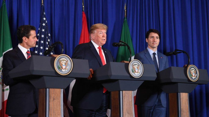 Trump Admits To Trading 'Barbs' With Mexico, Canada At USMCA Trade Pact Signing Ceremony