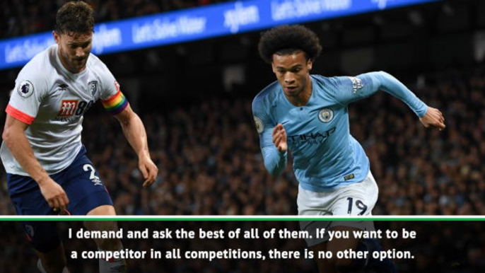 Guardiola challenges Sane to replicate 'incredible' performance