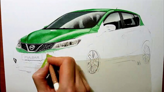 Drawing Nissan Pulsar