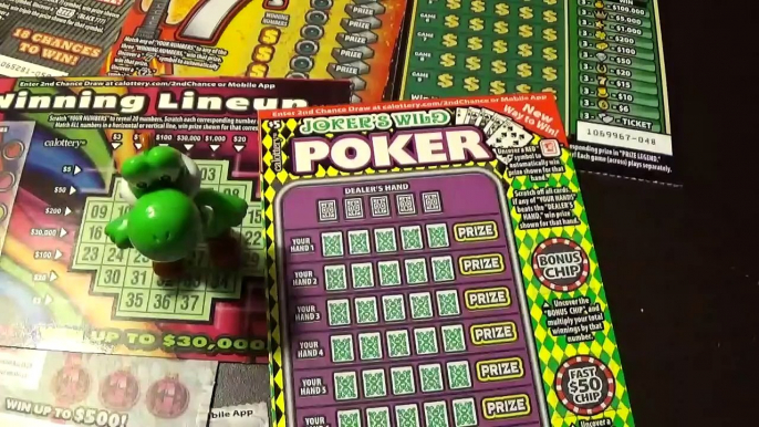 Lottery Scratch Off Tickets From Nevada Arcade Channel And Yoshi