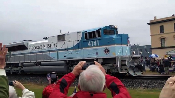 George H.W. Bush Travels On His Funeral Procession By Train