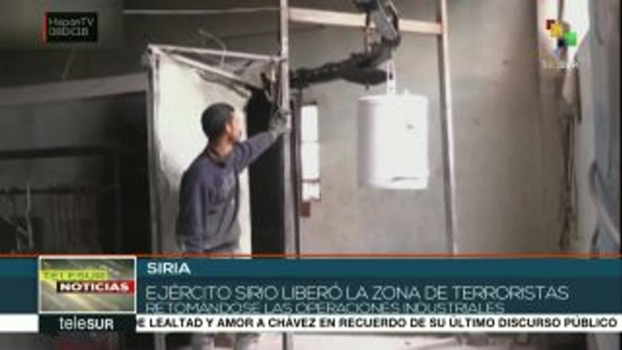 Siria: reinician actividades productivas en zonas liberadas