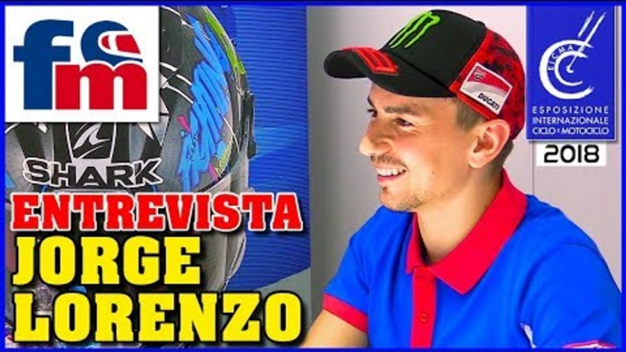 Entrevista a Jorge Lorenzo en el Salón EICMA de Milán 2018