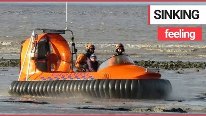 7 Year Old Boy is Rescued After Getting Stuck in the Mud on a Beach | SWNS TV