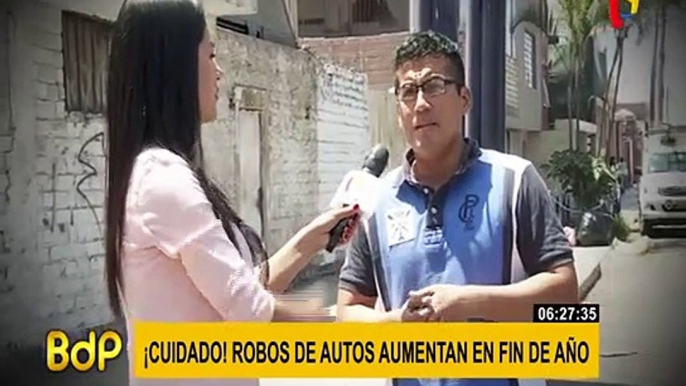 Robos a vehículos se incrementan durante las fiestas de fin de año