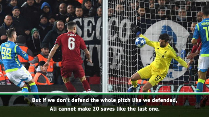 Klopp hails 'unbelievable' Alisson after Liverpool victory