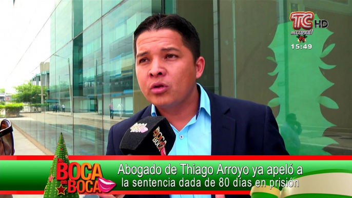 Abogado de Thiago Arroyo ya apeló a la sentencia dada de 80 días en prisión