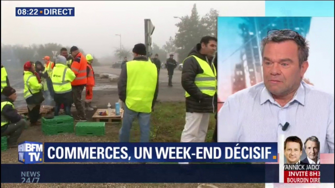 Cédric Guémy (gilet jaune) appelle à laisser les petits commerces "faire leur chiffre d'affaires" ce week-end