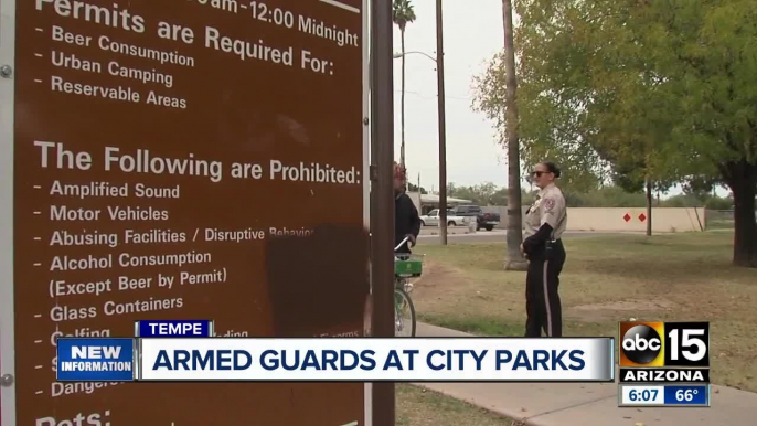 City of Tempe hiring armed guards at city parks