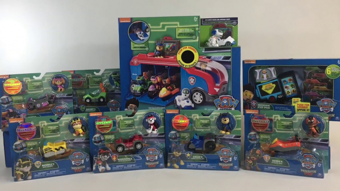 Paw Patrol MISSION PAW Toys Haul 2017 Spinmaster Chase Marshall Rubble Ryder Rocky Zuma Skye