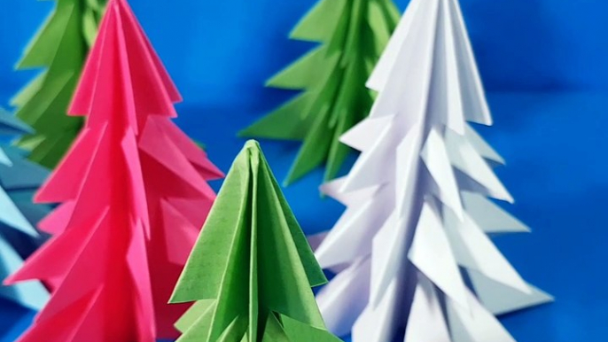 6 Idea Easy Paper Christmas Decorations Christmas Tree Making With Color Paper CaTa Crafts