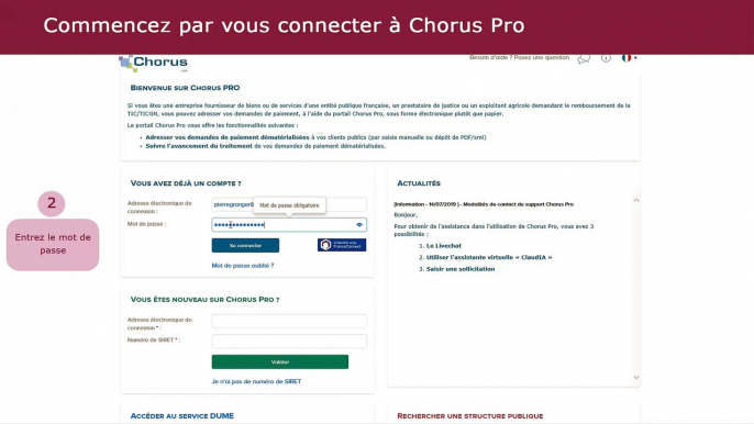 Tutoriel Chorus Pro V2 - Déposer une facture