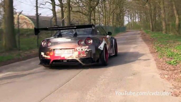 Liberty Walk Nissan GTR R35 w- Armytrix Exhaust - Trying to DRIFT!