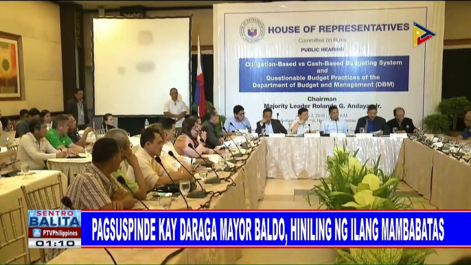 Pagsuspinde kay Daraga Mayor Baldo, hiniling ng ilang mambabatas