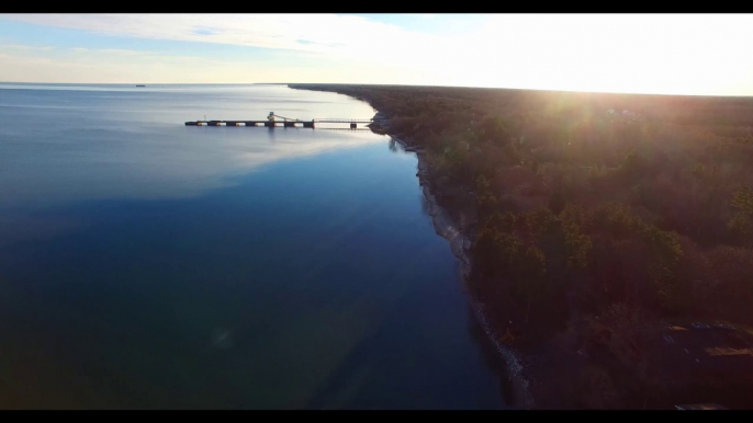 Drone Footage East Tawas Michigan 2   Lake Huron 4K