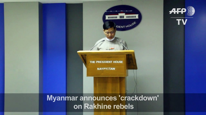 Myanmar army to launch 'crackdown' on Rakhine rebels: govt