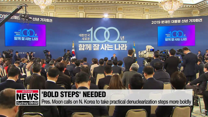 Sanctions relief depends on speed of N. Korea's denuclearization: Pres. Moon