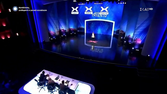 Magician Does Cool Card Tricks With Judges on Got Talent Greece   Magicians Got Talent