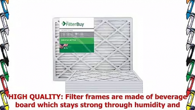 FilterBuy 14x30x1 MERV 8 Pleated AC Furnace Air Filter Pack of 6 Filters 14x30x1