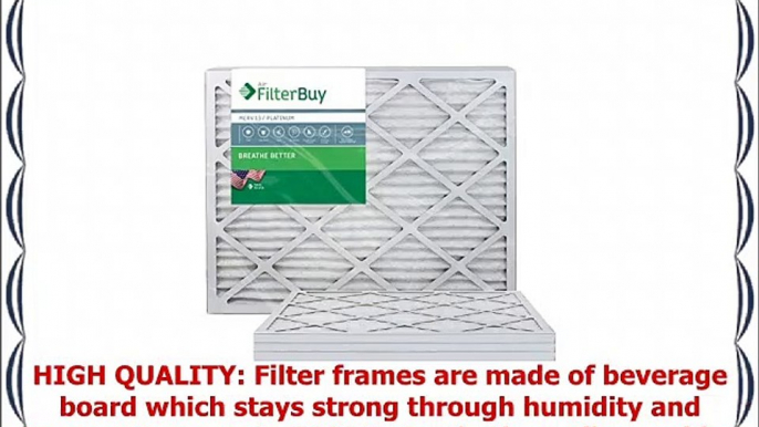 FilterBuy 14x30x1 MERV 13 Pleated AC Furnace Air Filter Pack of 4 Filters 14x30x1