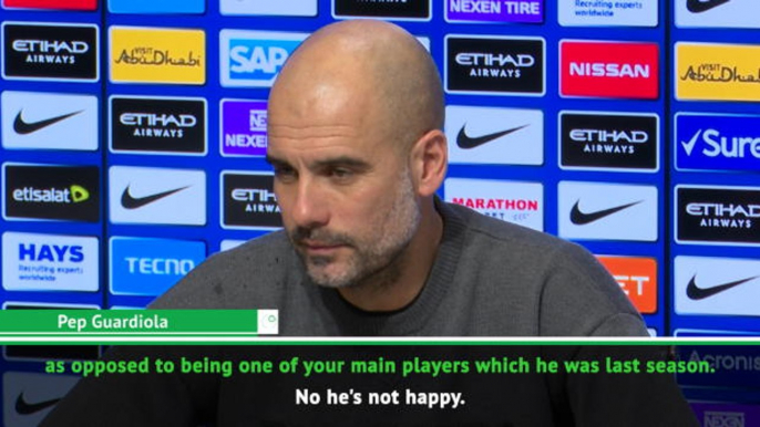 He's not happy - Guardiola on Otamendi