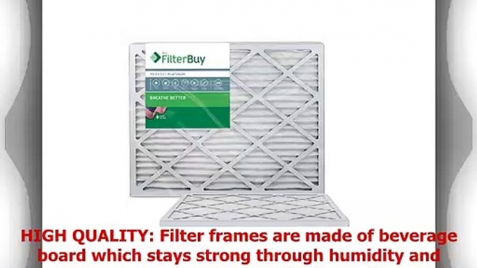 FilterBuy 14x30x1 MERV 13 Pleated AC Furnace Air Filter Pack of 2 Filters 14x30x1