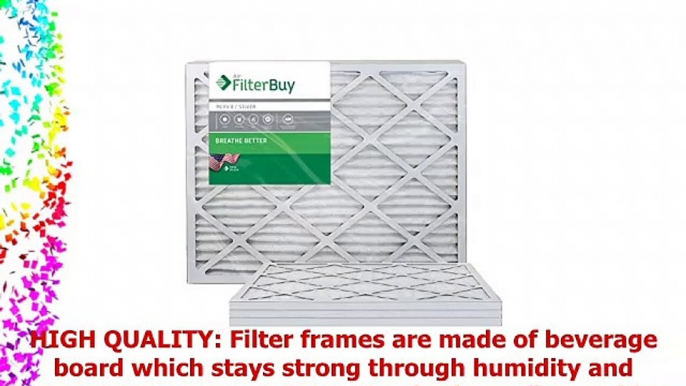 FilterBuy 14x30x1 MERV 8 Pleated AC Furnace Air Filter Pack of 4 Filters 14x30x1