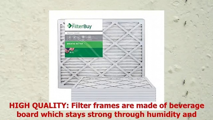 FilterBuy 14x30x1 MERV 8 Pleated AC Furnace Air Filter Pack of 6 Filters 14x30x1