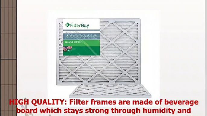 FilterBuy 14x30x1 MERV 13 Pleated AC Furnace Air Filter Pack of 2 Filters 14x30x1