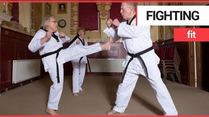 Three pensioners in their 70s are fighting fit after gaining black belts in Taekwondo | SWNS TV