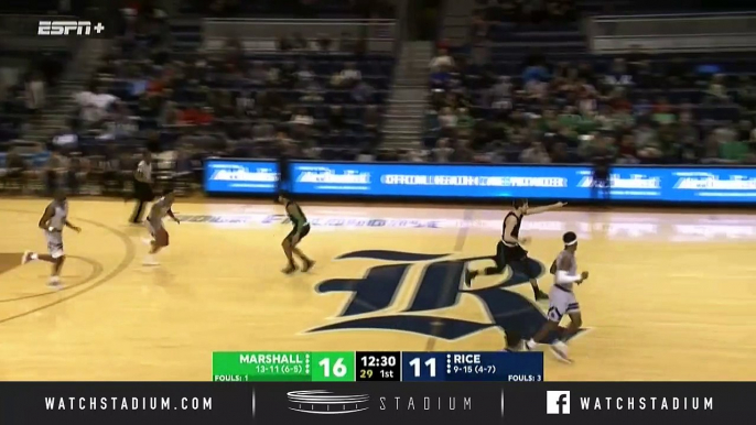 Marshall vs. Rice Basketball Highlights (2018-19)