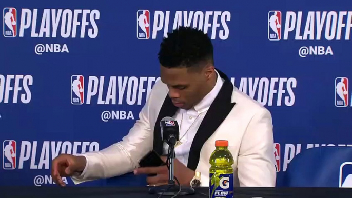 Russel Westbrook Postgame conference   Jazz vs Thunder Game 2   April 18, 2018   NBA Playoffs