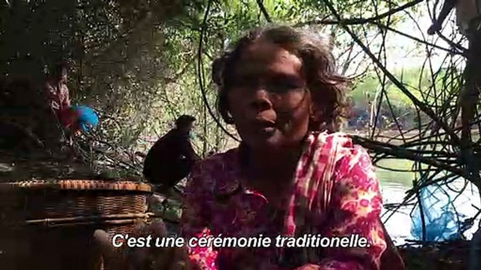 Au Cambodge, concours de pêche à l'ancienne