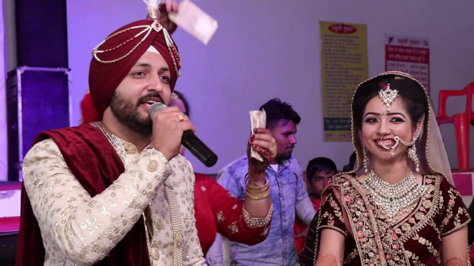 groom sing song for bride | Punjabi wedding 2019 | Sirra couple