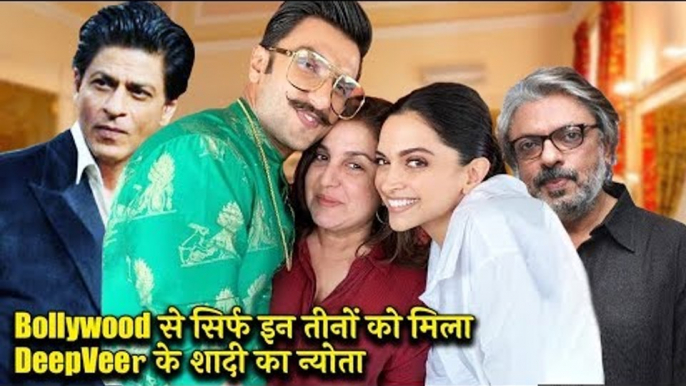 SH0CKING : ONLY SRK, Sanjay Leela Bhansali & Farah Khan INVITED for Deepveer Marriage Ceremony