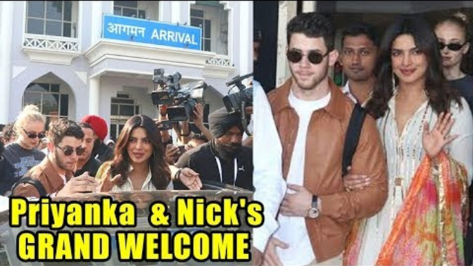 Priyanka Chopra & Her BF Nick Jonas GRAND WELCOME at Jodhpur Airport | Priyanka's ROYAL WEDDING