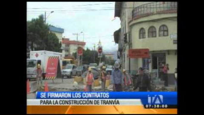 Se firmaron los contratos para la construcción del tranvía en Cuenca