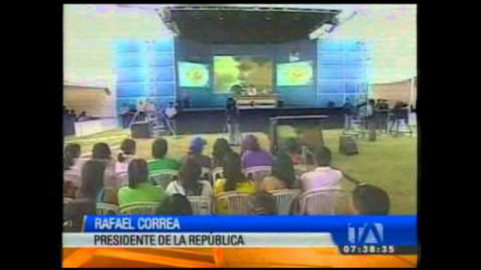 Presidente Correa anuncia la eliminación del subsidio al gas de uso doméstico en el 2016