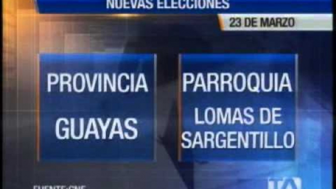 Se repetirán elecciones al parroquias donde hubo desmanes