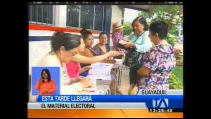 Hoy llega a Guayas el material electoral para las votaciones del 23 de marzo