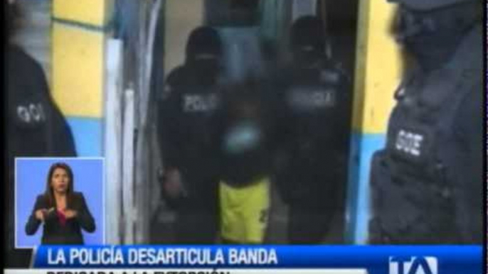 Policía desarticula banda dedicada a la  extorsión en El Oro