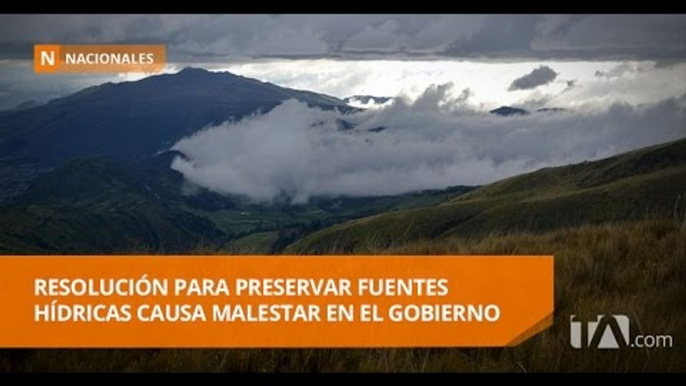 Declaratoria para preservar fuentes hídricas provoca confrontaciones - Teleamazonas