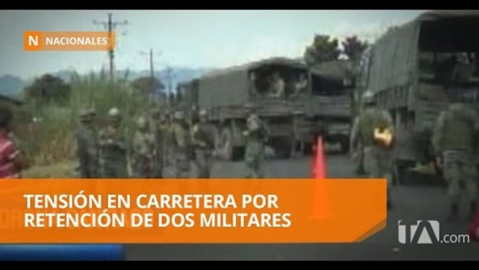 Tensión en carretera Macas-Macuma por presunto secuestro de militares - Teleamazonas