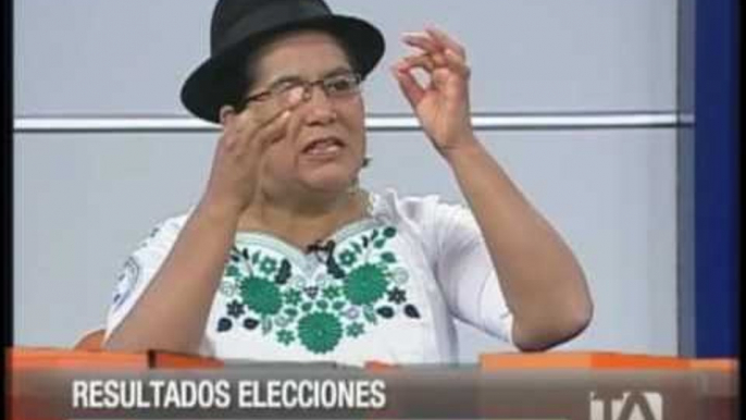 Lourdes Tibán analiza los resultados electorales