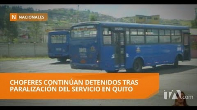 Cinco transportistas continúan detenidos tras paro en Quito - Teleamazonas