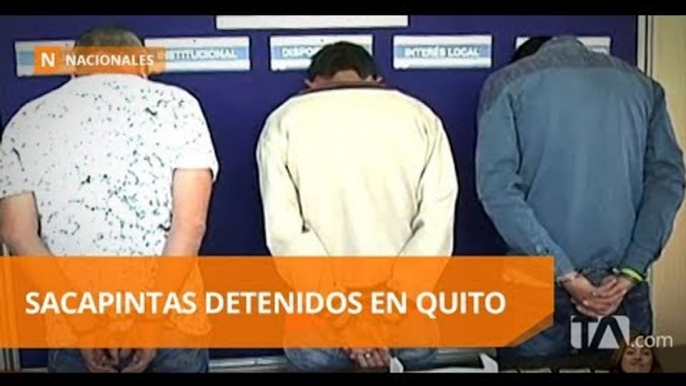 Una nueva banda de sacapintas fue desarticulada en Quito -Teleamazonas