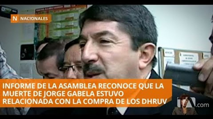 Asamblea aprobó el informe sobre la muerte del general Jorge Gabela - Teleamazonas